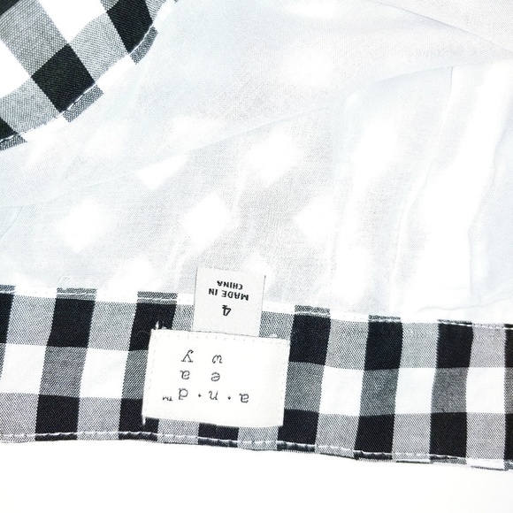 A New Day Gingham Check High Low Skirt 4 - Picture 3 of 6